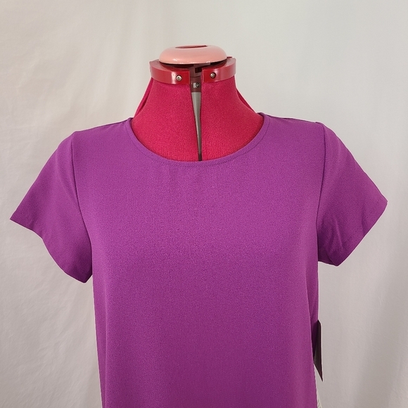 Chelsea 28 Crepe Shift Dress In Purple - Picture 6 of 14